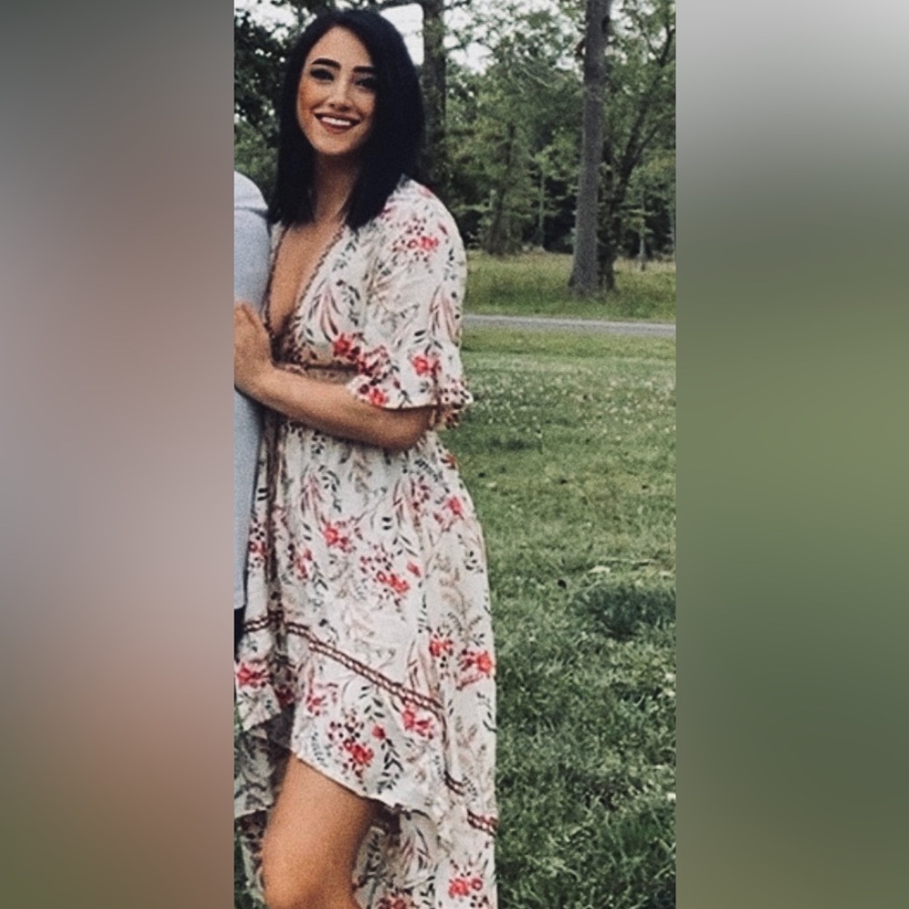 Free people *lookalike* cutout hi low dress